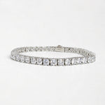 925 sterling silver tennis bracelet with round cubic zirconia stones 