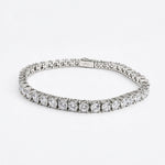 925 sterling silver tennis bracelet with round cubic zirconia stones 
