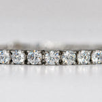 925 sterling silver tennis bracelet with round cubic zirconia stones 