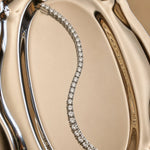 925 sterling silver tennis bracelet with round cubic zirconia stones