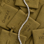 925 sterling silver tennis bracelet with round cubic zirconia stones