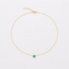 Catherine Necklace- Gold colour with blue zirconia