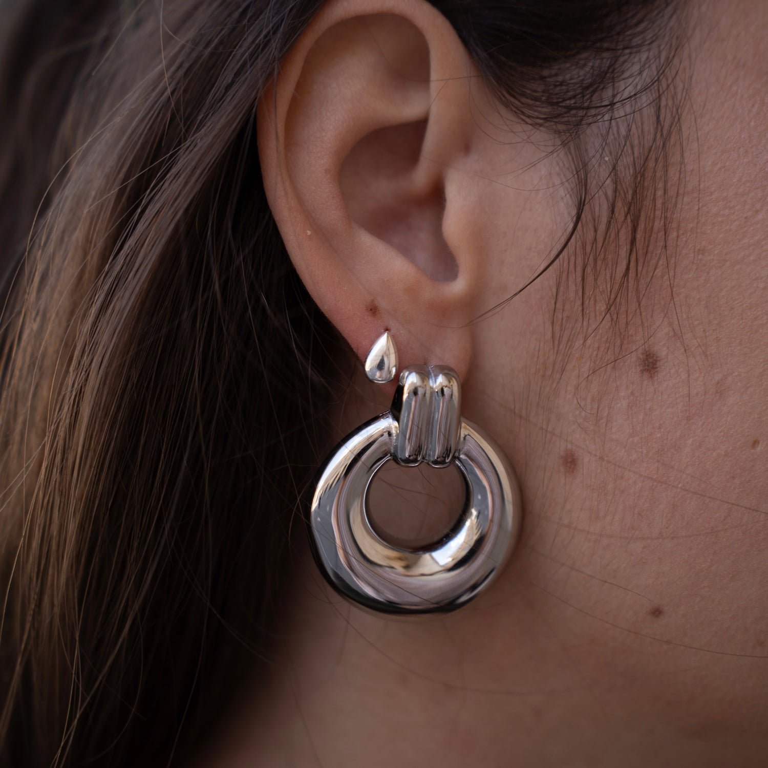 Boucles d'oreilles Chloé- Argenté