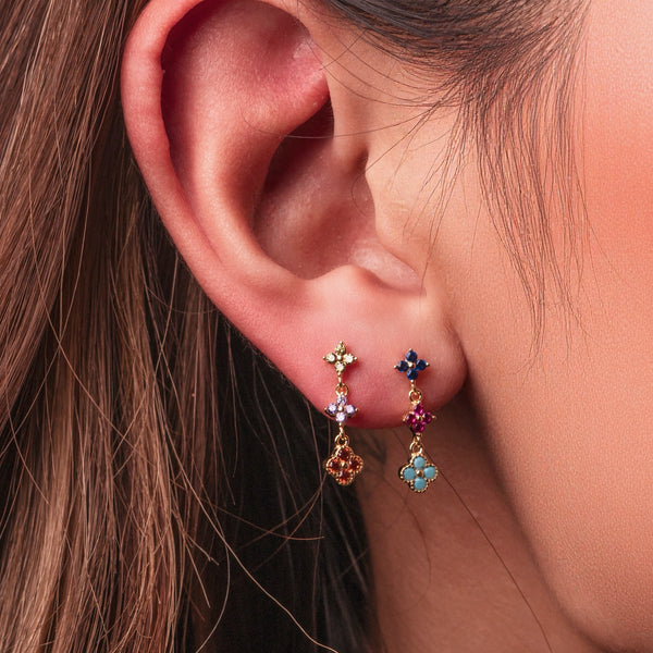 Gabrielle Earrings- Colourful zirconia