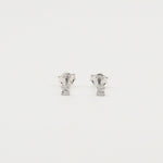 Puces d’oreilles en argent 925 avec motifs fleurs sertis d’oxydes de zirconium transparents