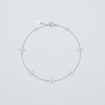 ONIRIQUE sterling silver floral bracelet with cubic zirconia stones 
